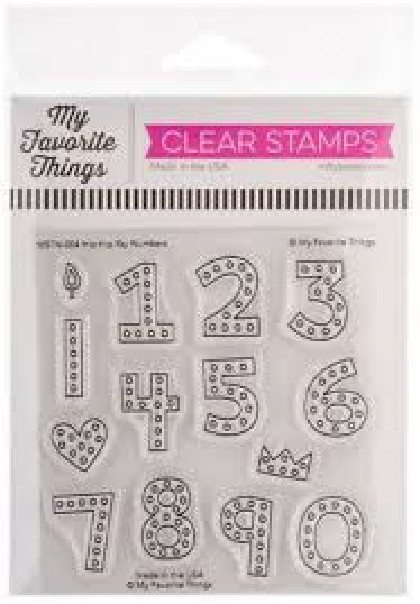 MY FAVORITE THINGS – CLEAR ACRYLIC STAMP – HIP HIP YAY NUMBERS