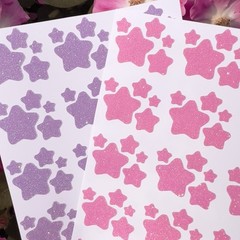 Glitter Star Sticker Sheet! – 0.25 to 0.75 inch