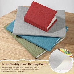 12Pcs Book Cloth for Book Binding 14x10in Linen Fabric Sheets 6 Colors DIY Craft