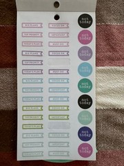 Used MAMBI Happy Planner 2018 Sticker Book Neon Lights Most Stickers Included