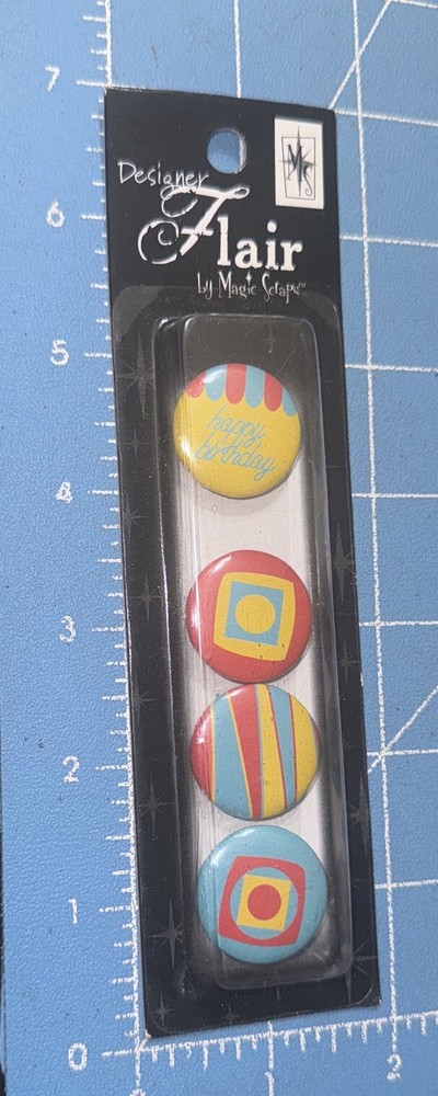 Magic Scraps Designer Flair Embellishments Happy Birthday
