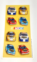 Hallmark Nascar race cars sticker sheet