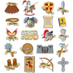 500 Pcs Armor of God Stickers – Bible Verse Religious Knight Medieval Art Crafts