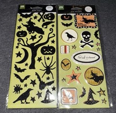 10 Packs Sticker Lot Stickers 3d Puffy Glitter Halloween Thanksgiving Pumpkins