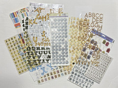 Vintage Scrapbook Alphabet LOT – 13 Sets of Random Theme Shaped Letters/Numbers