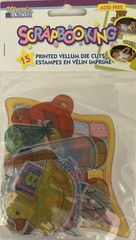 BABY Vellum Die-Cuts(15pc) Memories Forever•Footprint •Stork•Teddybear •Newborn•