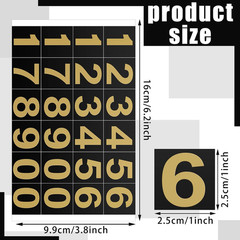 Outus 240Pcs 10 Sheets Self Adhesive Vinyl Numbers Stickers Waterproof