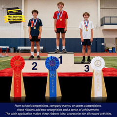 3 Pcs Award Ribbons Rosette Set Satin Participation Ribbon Honorable Awards Badg