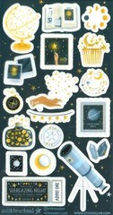 Stickii Club Stargazing Night pop sticker sheet