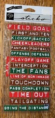Sticko Sports Football Words Touch Down Defense Field Goal Cheerleader Play Off