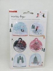 CR5 Crate Paper Christmas Merry Days 6 Shaker Stickers American Crafts