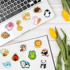48 Pcs Animal Stickers Motivational Cute Animals Reward Stickers Cute Sticker fo