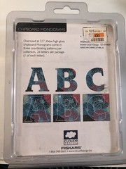 Fiskars Alphabet Chipboard Monogram MUMS THE WORD Pattern 3.5″ Cloud 9 Design