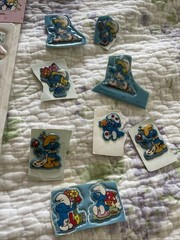 Lot Of Vintage 1980s Puffy Muppets Smurfs Stickers
