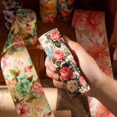 Flower Washi Tapes Bloom Roses Peony Stickers Scrapbooking Japanese Paper Roll