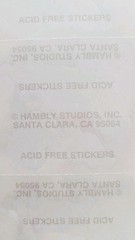 HAMBLY STUDIOS STICKERS PRISMATIC / GLITTER LION AND LAMB * PEACE * VINTAGE RARE
