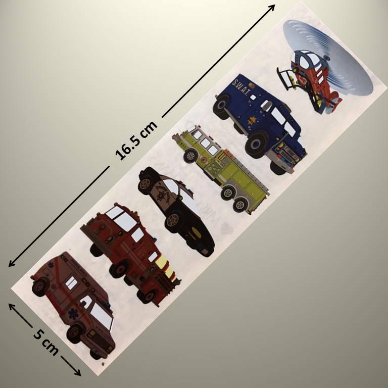 Mrs Grossman’s Sticker – EMERGENCY VEHICLES, POLICE CAR, FIRE ENGINE, AMBULANCE