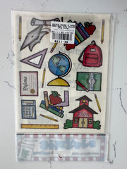 School Days Scrapbooking Kit Supplies – Paper Stickers Embellishments Charms
