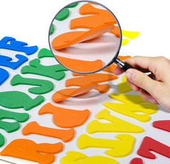 5 Pack Foam Alphabet A-Z Letter Stickers Colorful Foam Self-Adhesive Stickers fo
