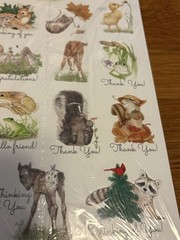 Vintage Current Stickers Baby Animals Forrest Animals Not Opened 2 Sheets Lg