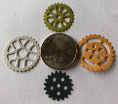 GEARS Die-Cuts(15pc)Steampunk •Cog•Metal•Sprocket•Earthtone•Machine Antique•Spin