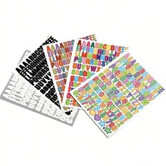 15 Sheets 0.5 Inch Mini Letter Stickers,Vinyl Inch, Multicolor