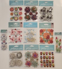 Lot Of 11 JOLEE’S BOUTIQUE Dimensional Scrapbooking Stickers FLOWERS FLORAL