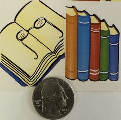 BOOK COLLECTION Stickers(9pc) Reading•School•Teacher Rewards •Apple•Card Making•