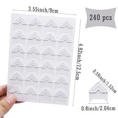 Esquinas autoadhesivas para fotos, ideales para álbumes recortes y manualidades.