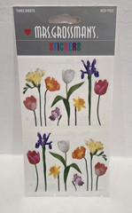 VTG New Grossman Stickers Sealed Pack 3 Three Sheets 1998 USA Flowers