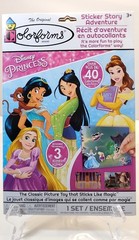 DISNEY PRINCESS STICKERS,THE ORIGINAL COLORFORMS BRAND,ONE SET.