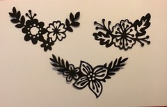 Flower Page Corners Photo Corners Accents Die Cut Embellishments 3 designs 2ea