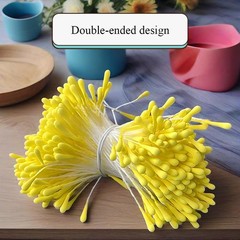 HAHIYO 700Pcs 2mm Yelbow Matte Double 2mm-Matte Yelbow-700Pcs,