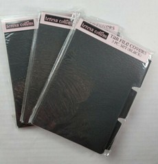 Teresa Collins Black Tab File Covers 5×7 Crafting Mini Books Heavy Chipboard 9Pc