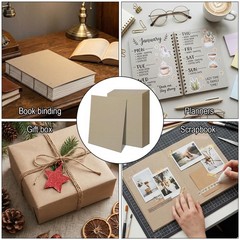 25 Sheets 12.5×10″ Book Board 2 mm 80 PT for Book Binding Thick Grey Board fo…
