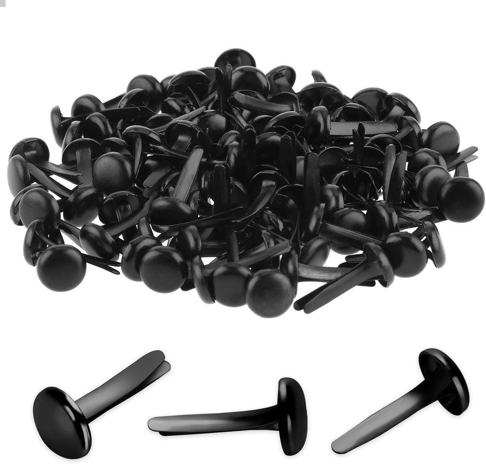 100PCS Brads Paper Fasteners Brass Brads round Fasteners Mini Metal Brads for Ki