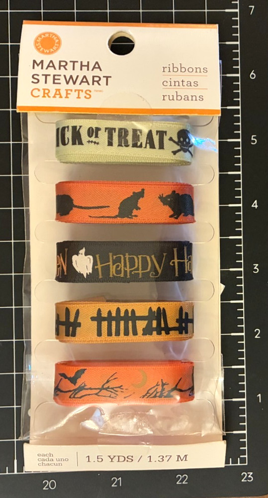 Martha Stewart CLASSIC HALLOWEEN Ribbon – Trick or Treat, Happy Halloween