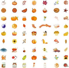 Fall Stickers, Autumn-Themed Stickers with Pumpkins, Leaves, Animals & More –…