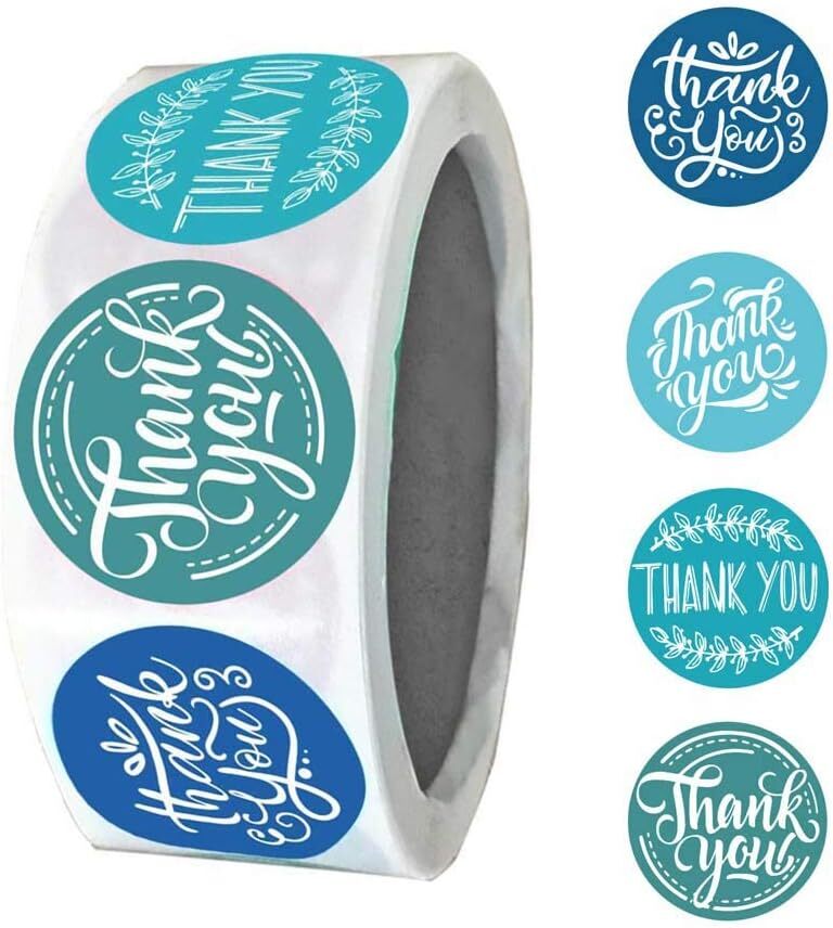 1000pcs Assorted Floral Thank You Stickers 1″ Round Sealing Labels Adhesive USA