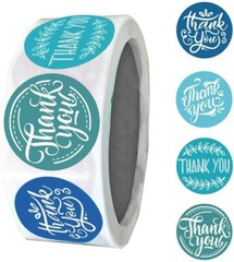 1000pcs Assorted Floral Thank You Stickers 1″ Round Sealing Labels Adhesive USA