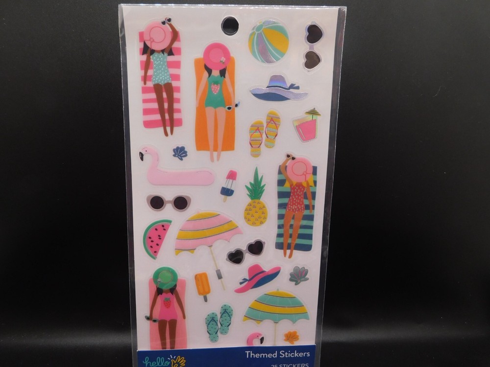 Hello Hobby themed stickers Beach 25 stickers