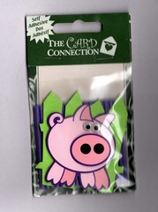 Card Connection PINK PIG 3-D STICKER ACCENTS scrapbooking HANDCRAFTED