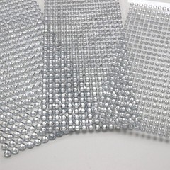 3 Sheets Clear Bling Round Rhinestones Gems Self-Adhesive Sticker Flat Back