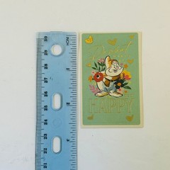 VINTAGE STICKERS The Disney Store Snow White Characters WHISTLE WHILE YOU WORK
