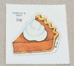 Vintage Hallmark PUMPKIN PIE Scratch & Sniff Sticker