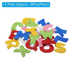 Foam Stickers,2Pack A-Z EVA Adhesive Glitters Foam Shape Sticker,Letter