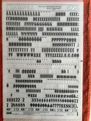 Four Letraset INSTANT LETTERING Transfer 42pt Bernhard Antique Bold Condensed 1