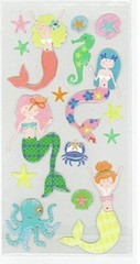 Mermaids Seahorses Seashells 3d Stickers Fish Stickers