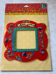 K&COMPANY 3D STICKERS KIMBERLY HODGES FELT PICTURE FRAME ‘I LOVE YOU’ FLOWERED