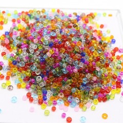 4000 pcs Transparent Small Glass Beads 2mm (10/0) + Storage Box Jewelry making